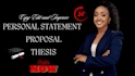 copy edit and improve personal statement, proposal, thesis