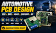 design rf automotive pcb, esp32 stm32 ecu bms adas can bus and antenna design