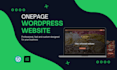 create a professional one page wordpress website
