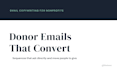 write donor and nonprofit email sequences that convert
