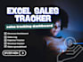 create automated excel sales tracker, revenue dashboard sales log spreadsheet