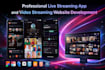 develop live streaming app music streaming app video app live streaming website