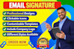 professional customize email signatures with clickable icons