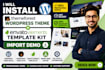 install themeforest wordpress theme, envato elements template kit, import demo