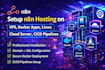 setup n8n hosting on vps, docker apps, linux, cloud server, cicd pipelines