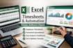 create smart excel spreadsheets, employee timesheets, formulas