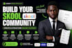 setup skool online community skool community setup, skool community manager