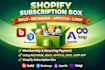 create shopify subscription membership using bold recharge appstle loop seal