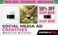 design facebook ad creative variations for ecommerce ab testing