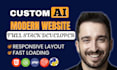 build modern custom ai website as a full stack developer desarrollo web