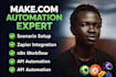 setup make com automation, make com scenario, zapier integration, n8n automation