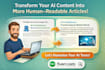 rewrite and humanize ai content