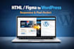 convert HTML or figma design to wordpress
