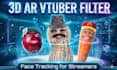 custom 3d ar vtuber filter for snap camera lens studio streaming face tracking