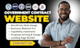 design winning government contract website, bids proposal, capability statement