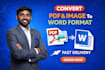 convert pdf to word and data entry