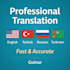 write content and translate professionally