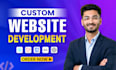 do website development as full stack web developer, front end backend developer