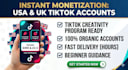 create uk and usa accounts