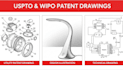 create uspto complaint patent drawing wipo, utility patent, technical drawing