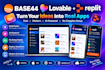 convert base44 or lovable web app to ios and android app with capacitor publish