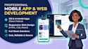 develop ai mobile and  web app with modern uiux design