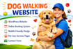 create dog grooming, pet care, pet training, pet walking wordpress website