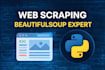 do web scraping using beautifulsoup