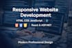 build a responsive website using HTML CSS react and asp net