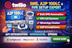 setup twilio SMS, a2p 10dlc registration, IVR, chatbot, bulk SMS API integration