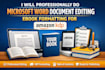 do microsft word document formatting document editing ms word template design