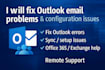 fix outlook email problems and configuration issues