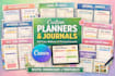 design canva editable digital planners, self care and wellness planners