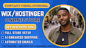 build a professional wix ecommerce or hostinger online store