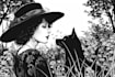 create vintage line art or engraving art illustration