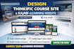 design thinkific course and kajabi online course elearning platform website