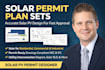 do solar pv layout, electrical single line diagram, conduit writing permit plan