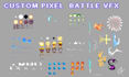 create pixel art vfx magic spell, fire, explosion and battle effects animation
