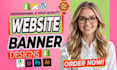 design web banners, website banner ads or image editing