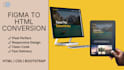 convert figma to html css bootstrap responsive website