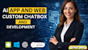 create ai chat box ai mobile app development ai website ai saas as ai developer