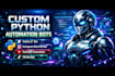 build python automation bot for twitter x, instagram mass dm, youtube, tiktok