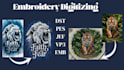 do embroidery digitizing logo into dst pes jef embroidery file fast