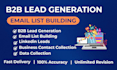 do b2b lead generation, email list building, data collection