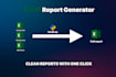 build a script that generates excel reports from your raw data automatically