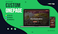 build a professional custom one page website