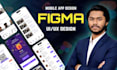 design trending mobile app ui ux in figma, with custom figma app design
