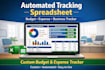 create automated tracking spreadsheets budget and expense tracker in excel