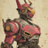 amazing character mecha robot illustration