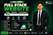 create a professional business website for company startup and brand